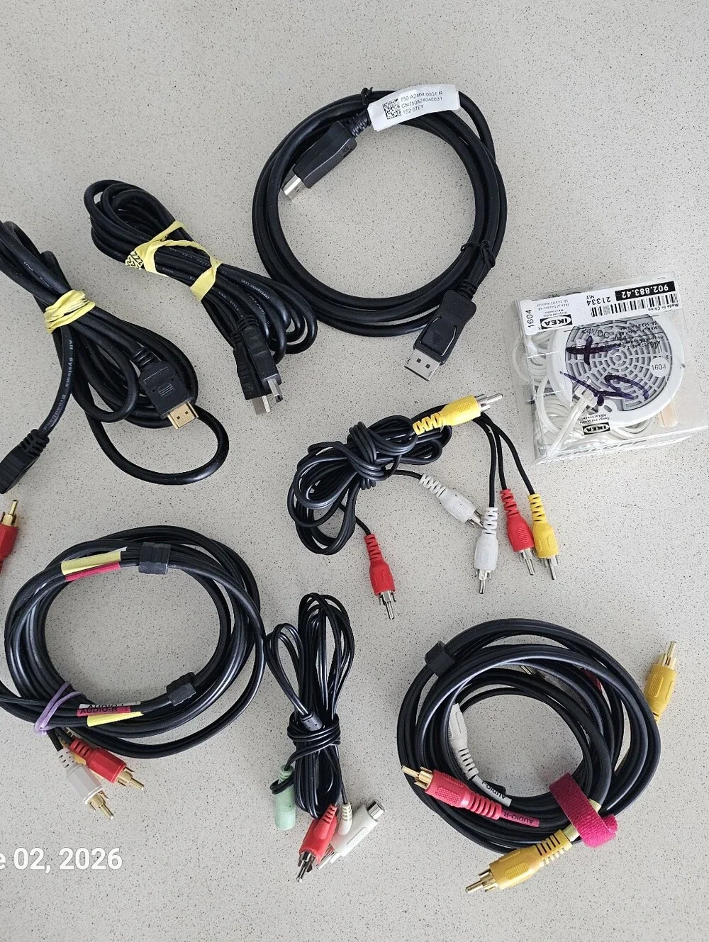 Electronic Accessory Lot Chargers Cable Cords Walkman CD Plugs HDMI Adapters